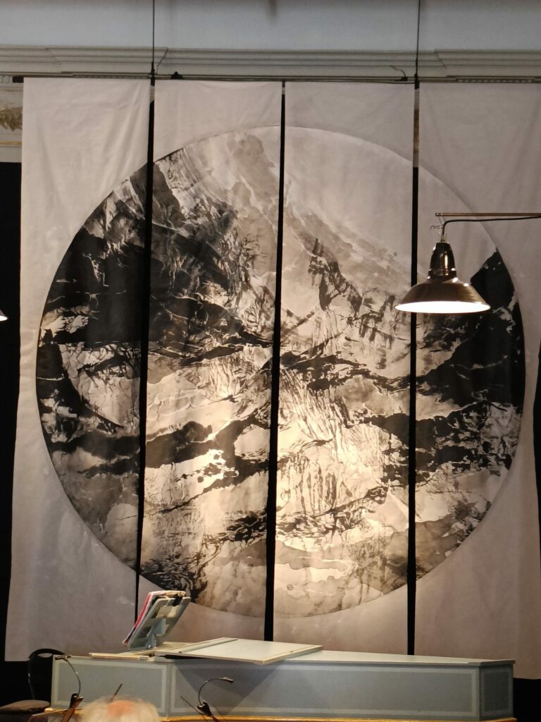 Grand cercle musical 450 x 450 cm Résidence d'artiste Festival MM à La Rochelle