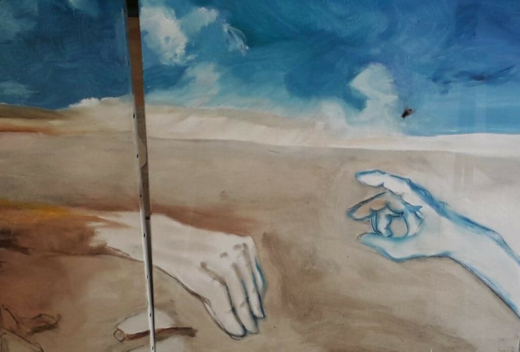 Huile sur toile, peint en montagne 2022